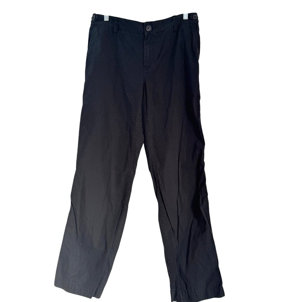 Liz Claiborne Womens Black Cotton Pants Size 10